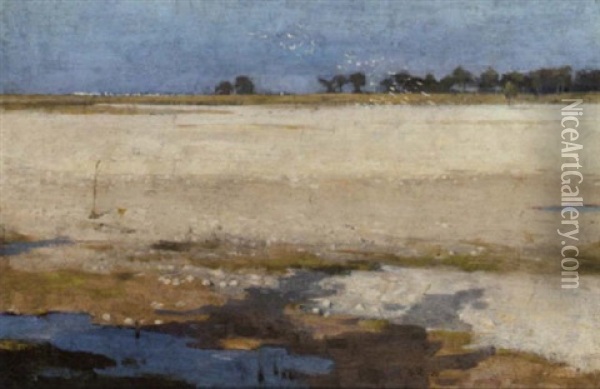 Tangiers Over The Marshes Oil Painting - Alexander Mann