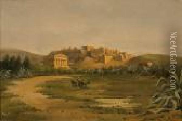 A View Of The Thisseion With Acropolis Beyond Oil Painting - Luigi Gioli