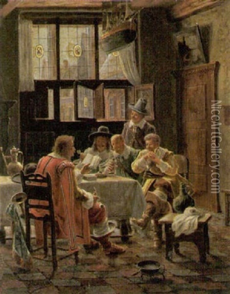 Ein Pikantes Werck Oil Painting - Wilhelm Giessel