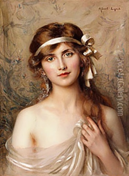 The White Ribbon Oil Painting - Albert Lynch