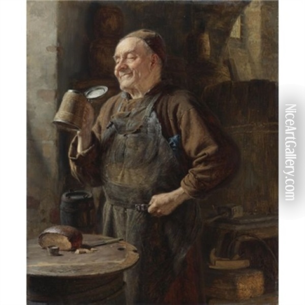 The Brewmaster Oil Painting - Eduard von Gruetzner