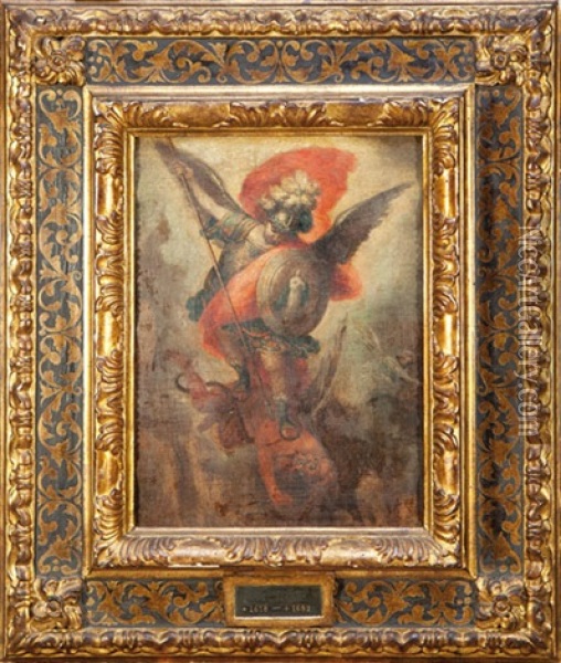 Arcangel San Miguel Oil Painting - Acisclo Antonio Palomino de Castro y Velasco
