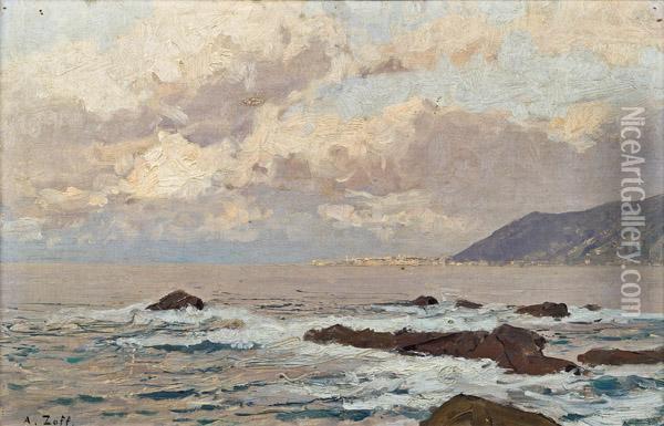 Blick Auf Genua Oil Painting - Alfred Zoff