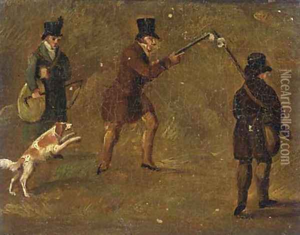 The shooting party Oil Painting - English School