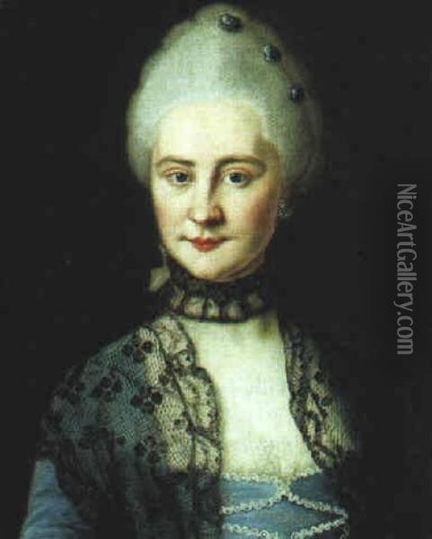 Bildnis Der Maria Josefa Von Bayern, Zweite Gemahlin Von Kaiser Joseph Ii Oil Painting - Jean Etienne Liotard