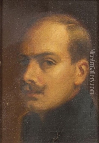 Self Portrait Oil Painting - Arnaldo Casella Tamburini Jr.