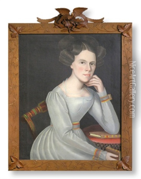 Portrait Of Young Woman Oil Painting - Ammi Phillips