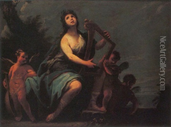 Allegoria Della Musica Oil Painting - Mauro (Picinardi) Piccinardi