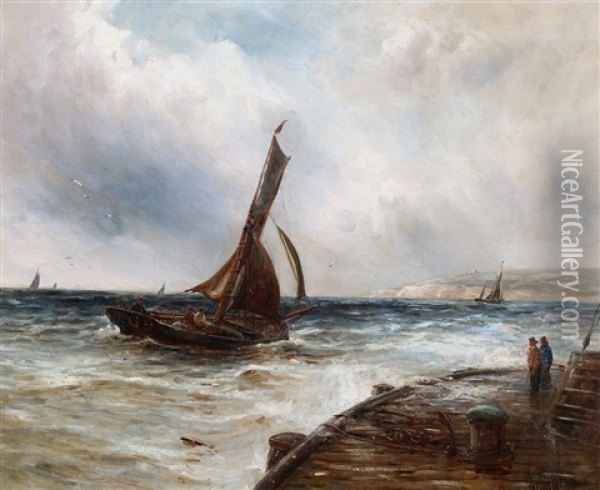 Na Brzegu Morza Oil Painting - Gustave de Breanski