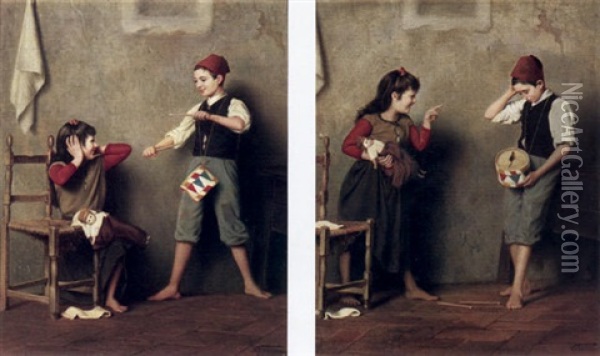 The New Drum Oil Painting - Vittorio Rignano