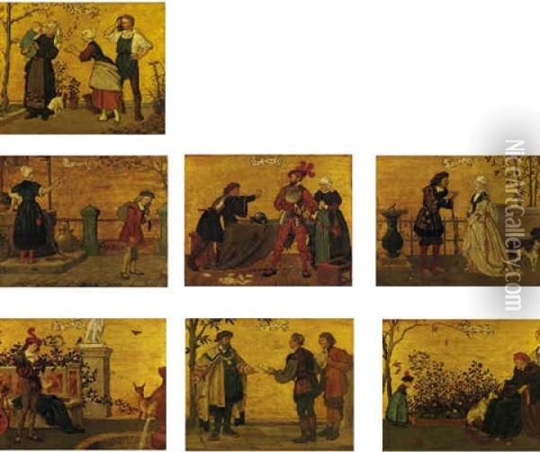The Seven Ages (set Of Of 7) Oil Painting - Henry Stacy Marks