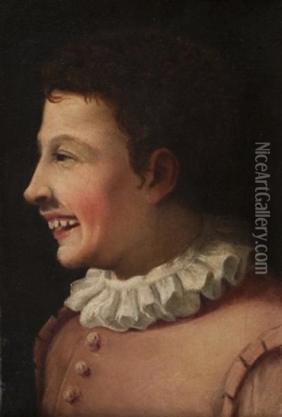 Jeune Garcon De Profil Oil Painting - Annibale Carracci