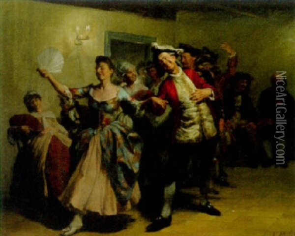 The Dance Oil Painting - Gustav Vilhelm Blom