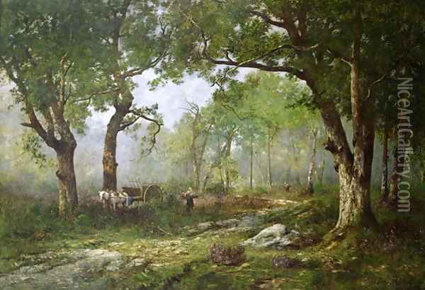 The Forest of Fontainebleau 1890 Oil Painting - Leon Richet