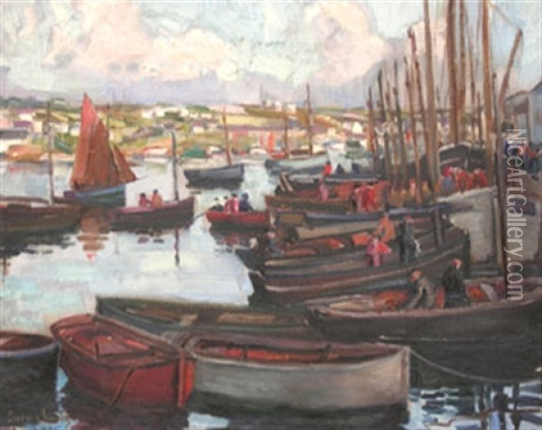 Le Port Anime Oil Painting - Julian Smith