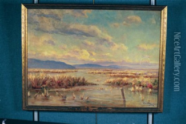 The Marshes Oil Painting - Charles Peck