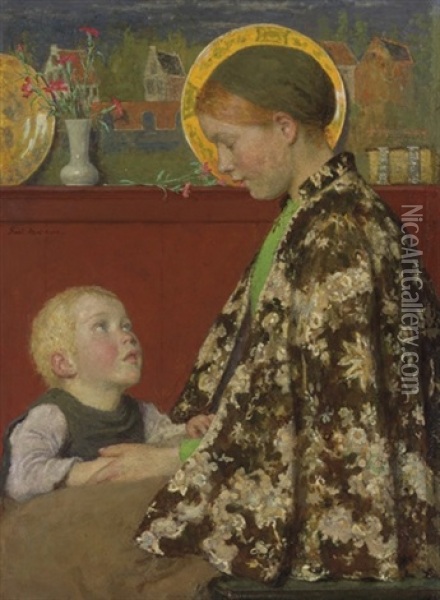 Young Mother Oil Painting - Gari Melchers