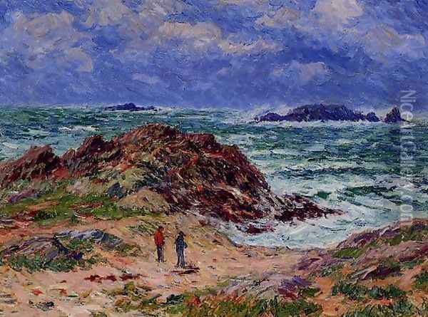 By the Sea in Southern Brittany Oil Painting - Henri Moret