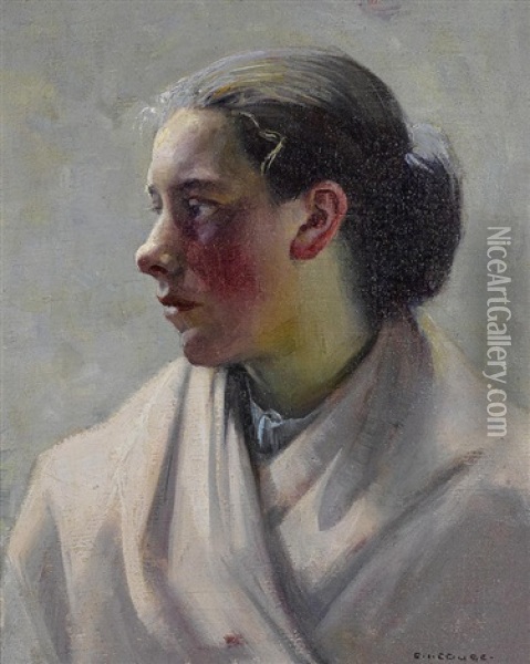 Portrait Of A Young Woman Oil Painting - Eanger Irving Couse