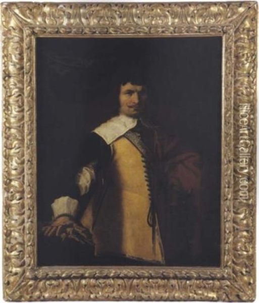 Portrait De Gentilhomme En Costume Militaire Oil Painting - Carlo Ceresa