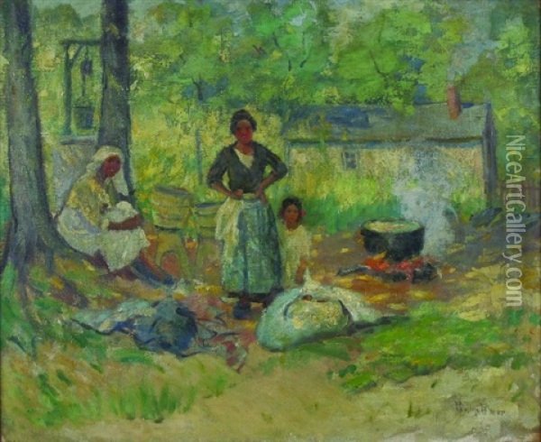 Portuguese Family Oil Painting - Pauline Palmer