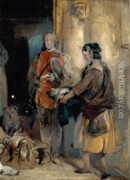 The Fishergirl Oil Painting - Sir Edwin Henry Landseer