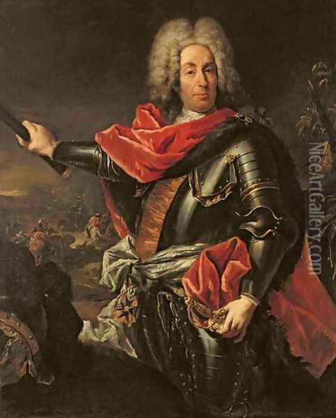 General Count Johann Matthias von der Schulenburg Oil Painting - Giovanni Antonio Guardi