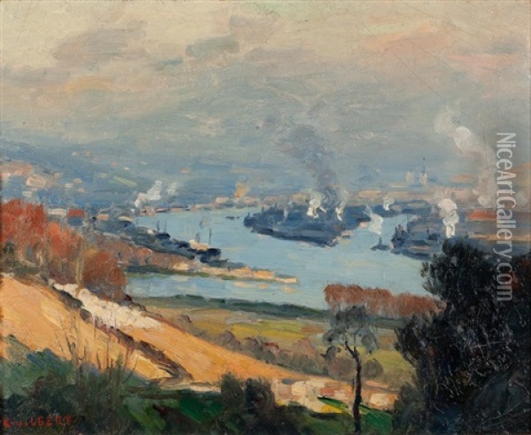 Vue Du Canteleu Oil Painting - Narcisse Guilbert