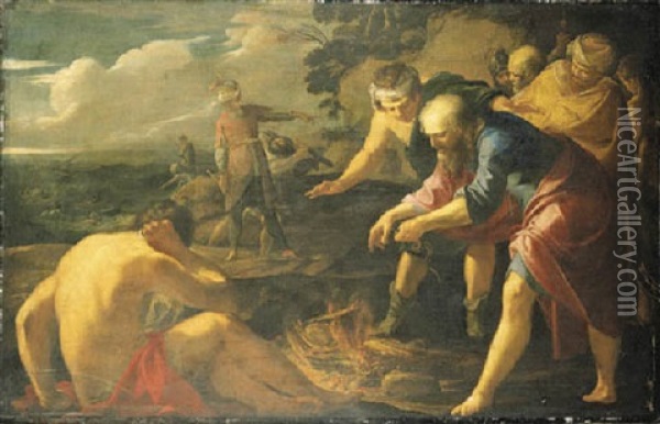 Saint Paul Shipwrecked On Malta Oil Painting - Louis de la Hyre