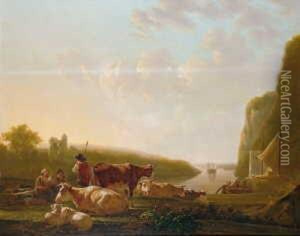 Auf Holz. H 69; B 82,5 Cm. Oil Painting - Jacob Van Stry