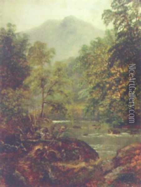 View Near Ambleside Oil Painting - William Mellor