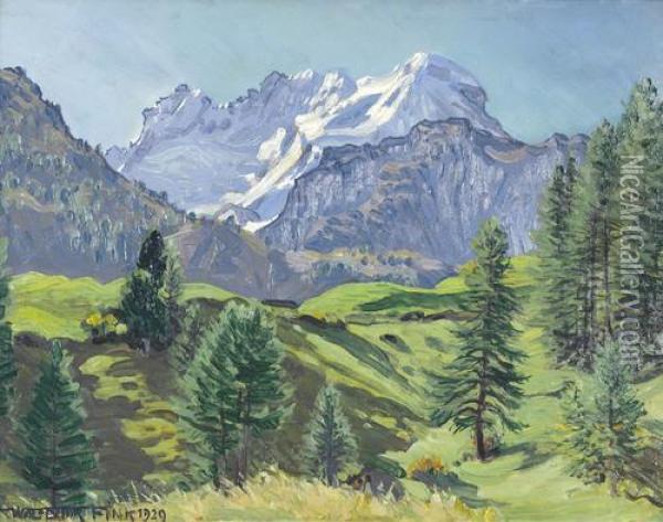 Sommermorgen Bei Zermatt Oil Painting - Waldemar Fink
