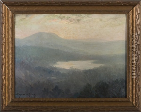 Catskill Mountain Lake Oil Painting - Bayard Henry Tyler