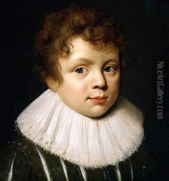 Portrait of a Young Boy Oil Painting - Jakob Jehle