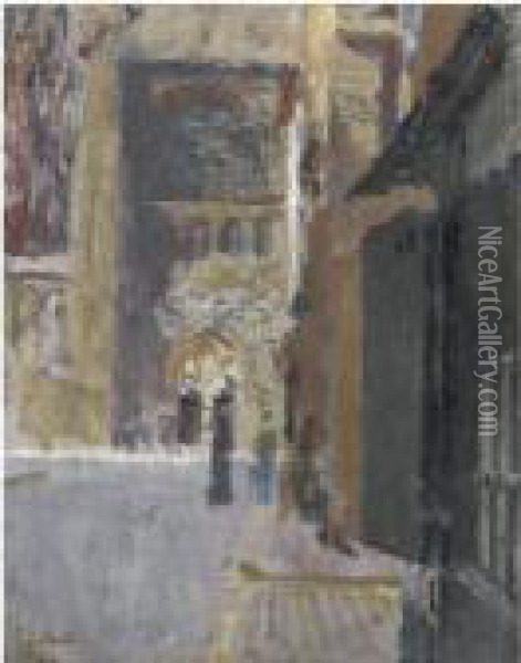 La Rue Pecquet Oil Painting - Walter Richard Sickert