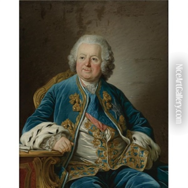 Portrait Of Louis Phelypeaux, Comte De Saint-florentin, Duc De La Vrilliere Oil Painting - Louis Michel van Loo