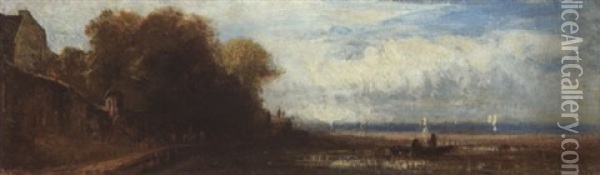Am Ufer Eines Voralpensees Oil Painting - Eduard Schleich the Elder
