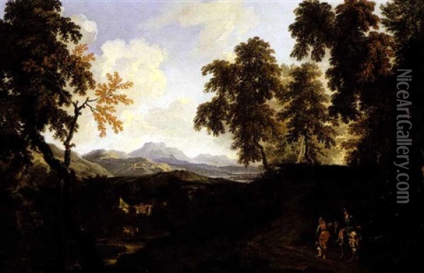 Paesaggio Con Viandanti Oil Painting - Pieter Mulier the Younger