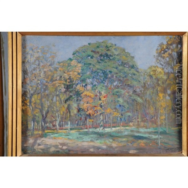 Foret En Automne Oil Painting - Lucien-Hector Jonas