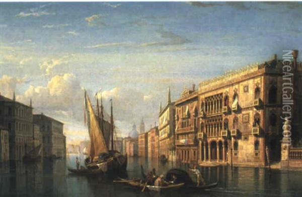 Vue Af Palazzo C. D'oro, I Venedig Oil Painting - Gustaf Wilhelm Palm
