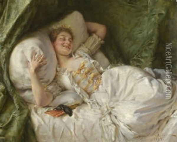 Nach Dem Ball Oil Painting - Heinrich Lossow