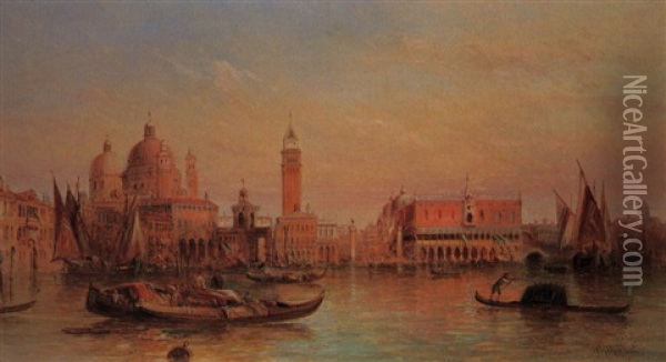 Venezianische Ansicht Oil Painting - Alfred Pollentine