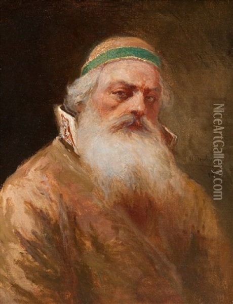 Portrait Of A Man (boyarin) Oil Painting - Ivan Andreievich Pelevin