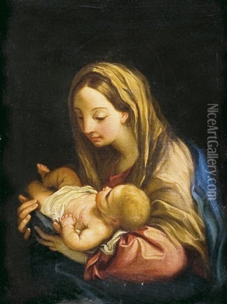 Virgen Con El Nino Oil Painting - Carlo Maratta