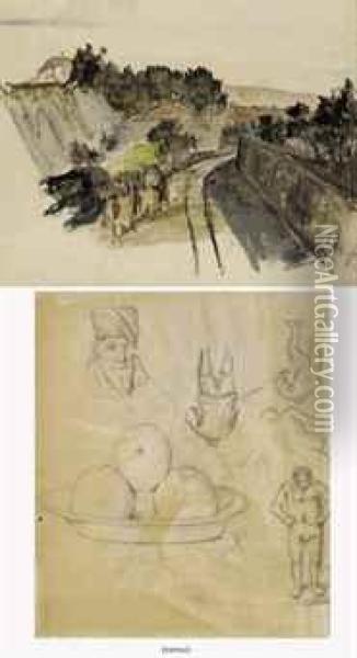 La Tranchee Oil Painting - Paul Cezanne