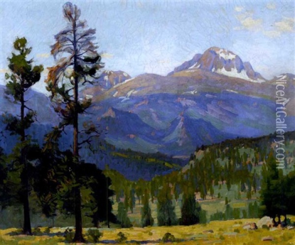 Long's Peak From High Drive, Near Estes Park, Colorado Oil Painting - Ferdinand Kaufmann