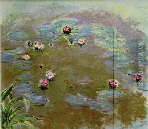 Nympheas Oil Painting - Claude Monet