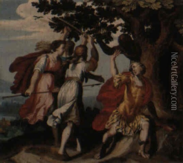 The Death Of Orpheus Oil Painting - Abraham Janssens