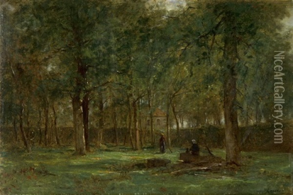 Im Park Oil Painting - Gustave Eugene Castan