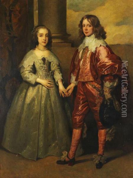 Nach - Prinz William Ii. Und Prinzessin Maria Vonoranien Oil Painting - Sir Anthony Van Dyck